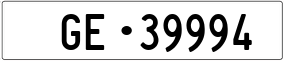 Trailer License Plate